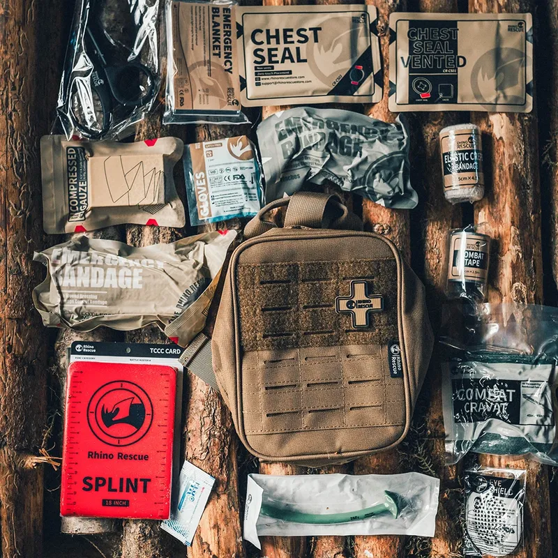 RHINO RESCUE-SE IFAK Trauma-Erste-Hilfe-Set, taktische medizinische Tasche für Auto, Zuhause, Reisen, Wandern und Camping, Notfall-Überlebensausrüstung