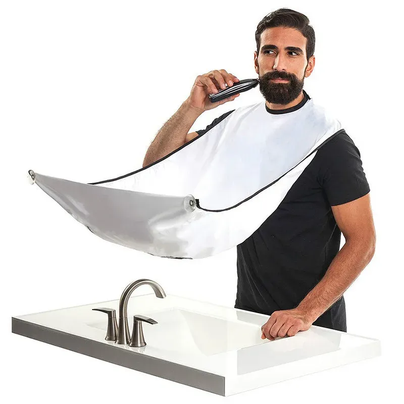 Männliche Rasierschürze, Bartfänger, Umhang, Pflege, Lätzchen, Gesicht, rasiertes Haar, Lätzchen für Erwachsene, Rasierer, Reinigung, Friseur, für Männer, saubere Schürze, Geschenk