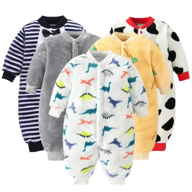 Neugeborenen Baby Frühling Winter Kleidung Säuglings Jacke für Mädchen Overall für Jungen Weiche Flanell Bebe Strampler Baby Kleidung 0-18 monat