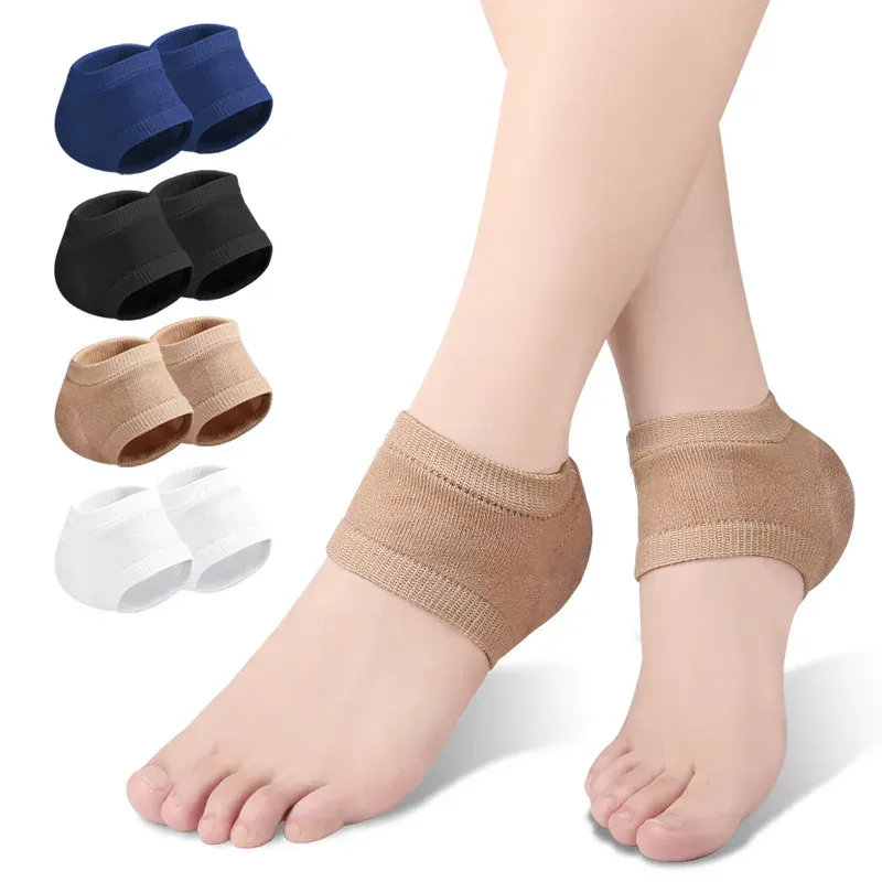 Silikon-Gel-Fersenschutz, Hüllenpolster, Fersenbecher, unterstützen das Hautkissen, halbe Yard-Socken für die Fußpflege und Risse-Prävention