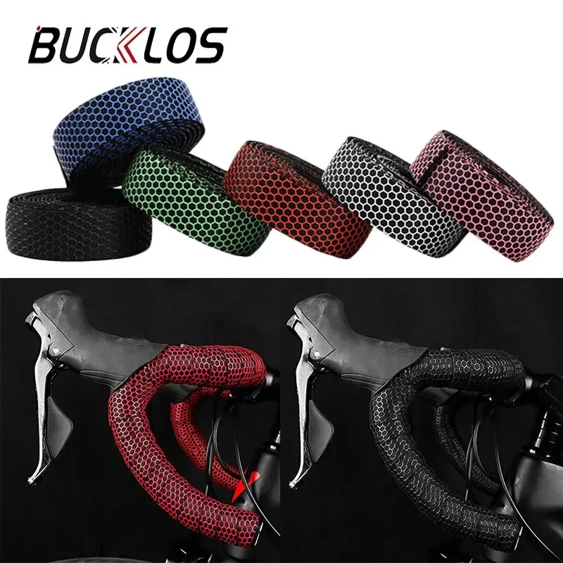Bucklos road bike lenker band anti rutsch silikagel lenker band schock absorption radfahrrad bar fahrrad zubehör