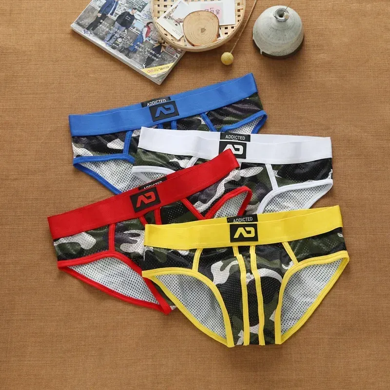 Atmungsaktive, coole Tarnhöschen aus Nylon-Mesh für Herren mit süchtigem Jugend-Slip