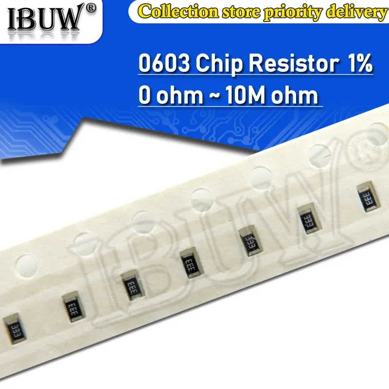 100 Stück 0603 1 % SMD-Widerstand 0R ~ 10M 1/10W 0 1 10 100 150 220 330 470 Ohm 1K 2,2K 10K 100K 1M 0R 1R 10R 100R 150R 220R 330R 470R