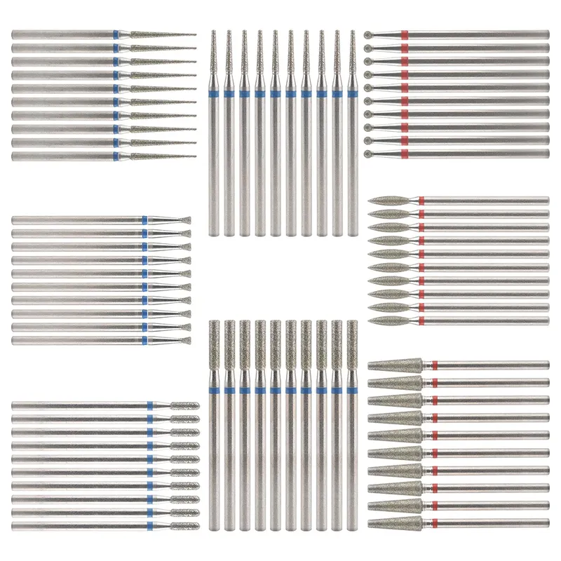 10Pcs Diamant Fräser Für Maniküre Elektrische Nagel Bohrer Bits Zubehör Pediküre Maschine Nagel Datei Gel Remover-Tool