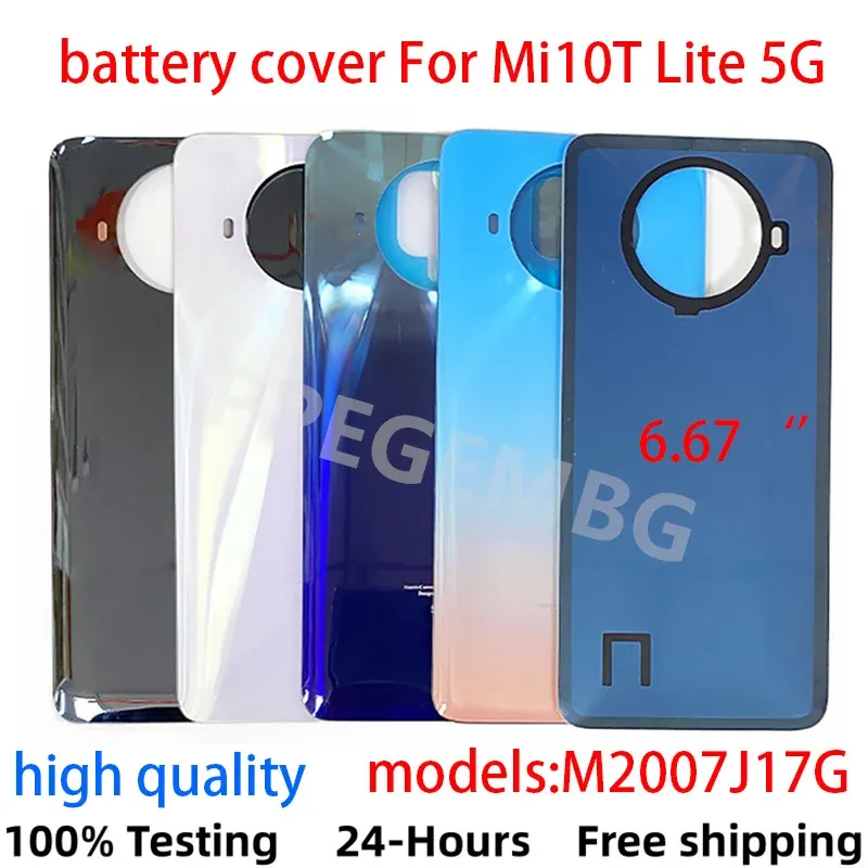 Hinten Glas Für Mi 10T Lite 5G Für Xiaomi Mi10T Lite Gehäuse Zurück Fall Batterie Abdeckung Panel Deckel tür + Kleber Ersatz Teil