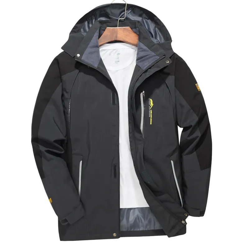 Wasserdichte Wanderjacke für Herren, große Größe, winddicht, Windjacke, Camping, Jagd, Laufen, Trekking, Angeln, Mantel, Herren, Outdoor