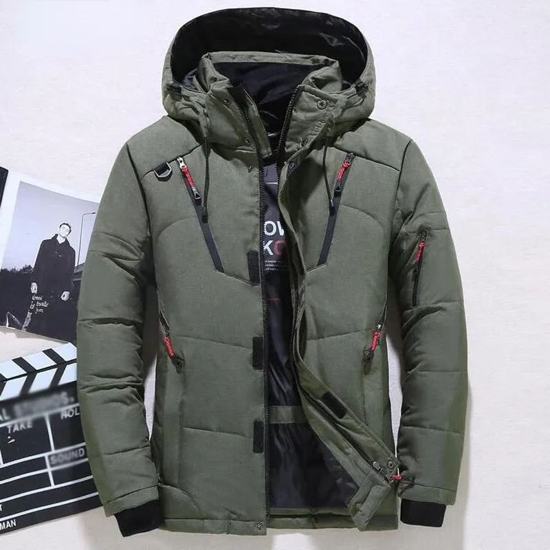 -20 Grad Daunenjacke Männliche Winterparkas Männer Weiße Ente Daunenjacke Mit Kapuze Outdoor Dicke Warme Gepolsterte Schneemantel Übergröße M-4XL