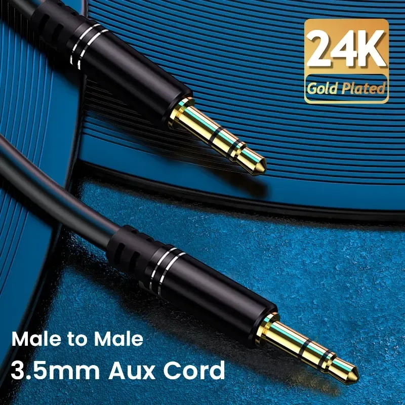 3,5-mm-Audiokabel, Aux-Kabel, Audio-Eingangsadapter, Stecker auf Stecker, AUX-Kabel, kompatibel mit Autoradio, Lautsprecher, Kopfhörern