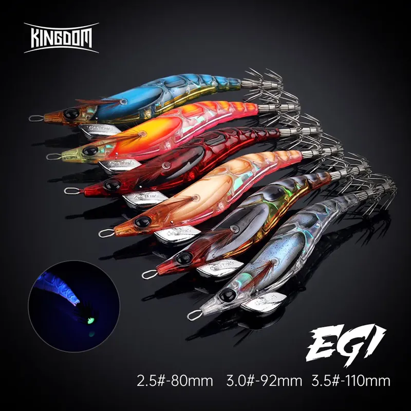 Kingdom Egi Tintenfisch Köder künstliche Jigging Köder langsam sinkende Tintenfisch Haken Seefischerei Tintenfisch Tintenfisch leuchtende Tackle Köder