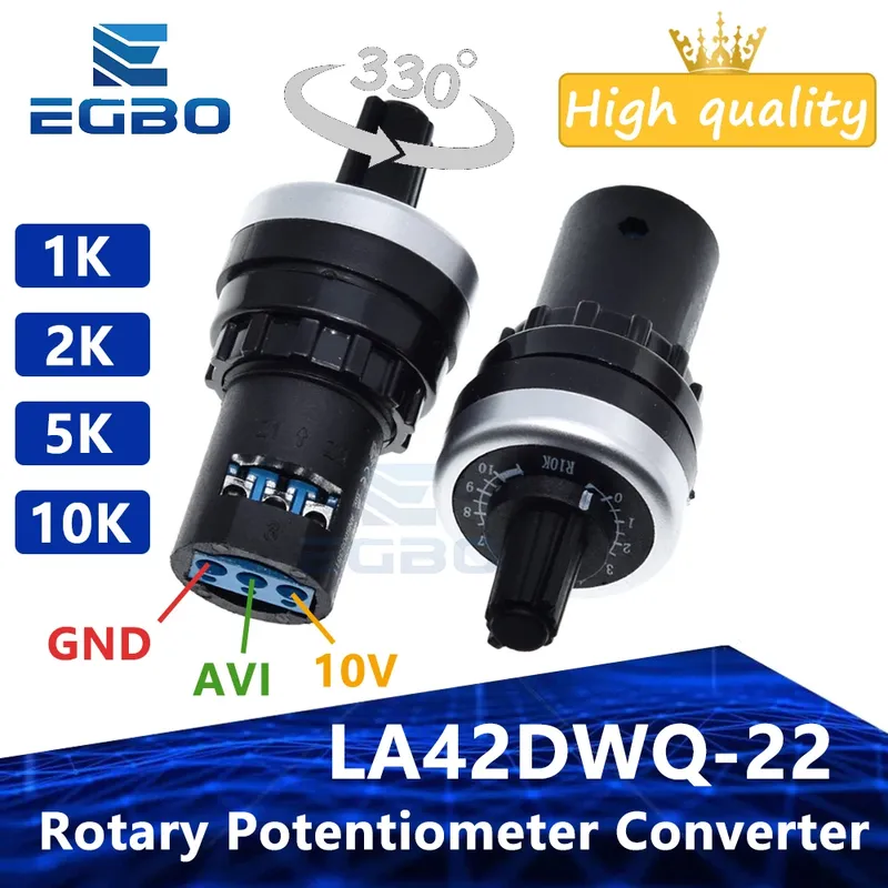LA42DWQ-22 1K 2K 5K 10K 22mm Durchmesser Töpfe Drehpotentiometer Konverter Gouverneur Inverter Widerstandsschalter