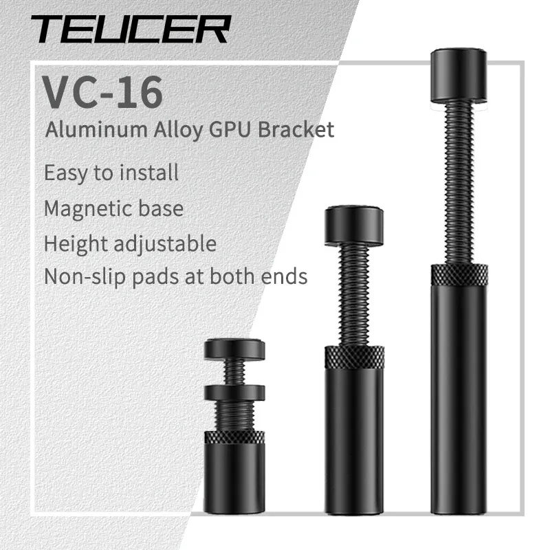 Teucer VC-16 grafikkarte gpu halter vertikaler teleskop rotierender ständer magnet halterung video karten halter