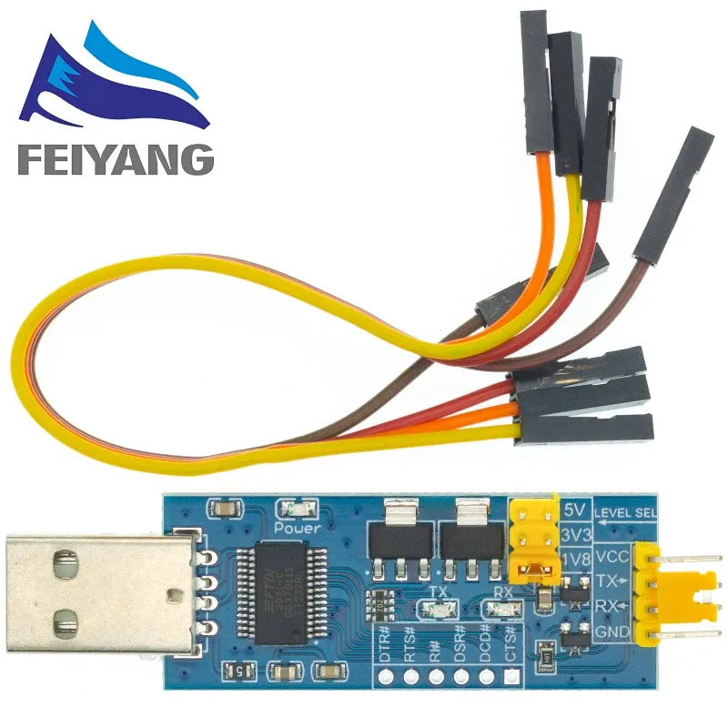 FT232RL serielles Port-Modul USB zu TTL serielle Schnittstelle kleine Platine 5V 3,3V 1,8V Pegel Laden Sie die Brennlinie herunter