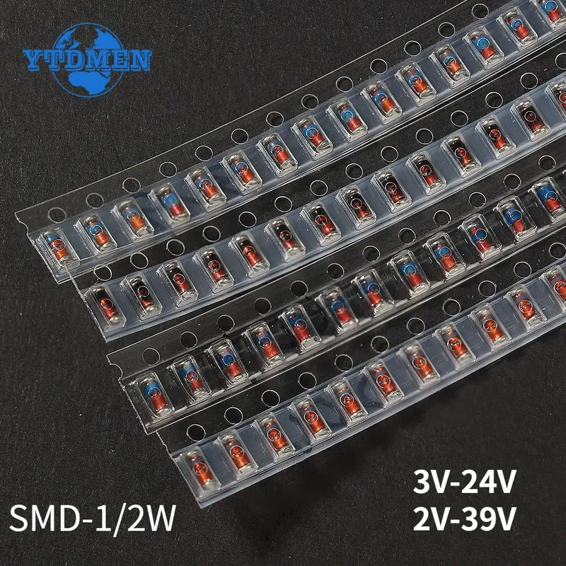 300PCS SMD LL34 Zener Diode Kit 0,5W 1/2W 3V-24V 2V-39V SMD Diode Set 1N4148