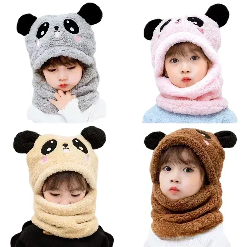 Cartoon Hut für Mädchen Jungen Schal verdicken Kappe Winter mütze für Kinder Neugeborene Baby Zeug Kinder Hut plus Fleece Kinder Mützen 1-18 Jahre