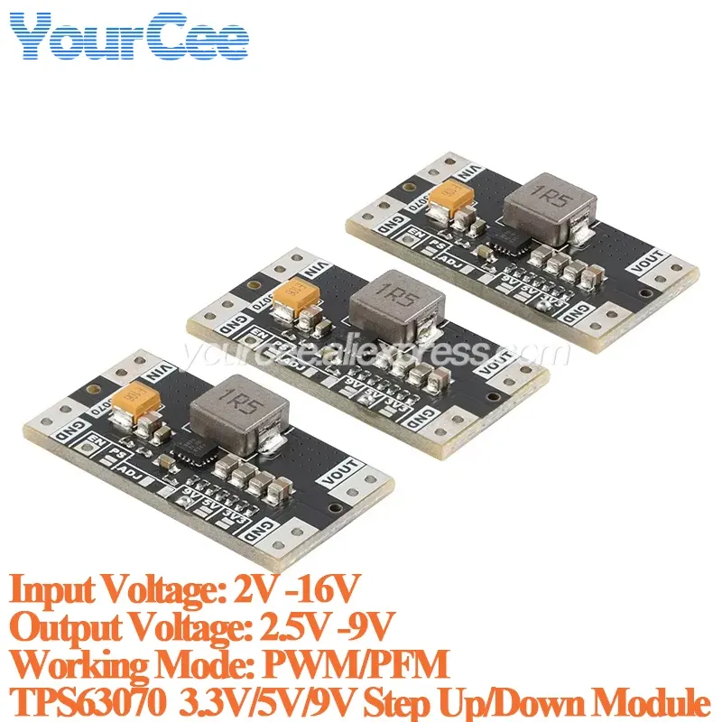 10 stücke/1 stück XL63070 TPS63070 DC Automatische Step Up Down Power Boost Buck Modul 3,3 V 5 V 9 V Niedrige Welligkeit Lithium Spannung Stabilisierung