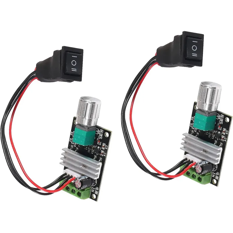 2er-Pack 6V 12V 24V 28V 3A 80W 1203BB DC-Motordrehzahlregler PWM Geschwindigkeit einstellbarer umkehrbarer Motortreiberschalter Umkehr