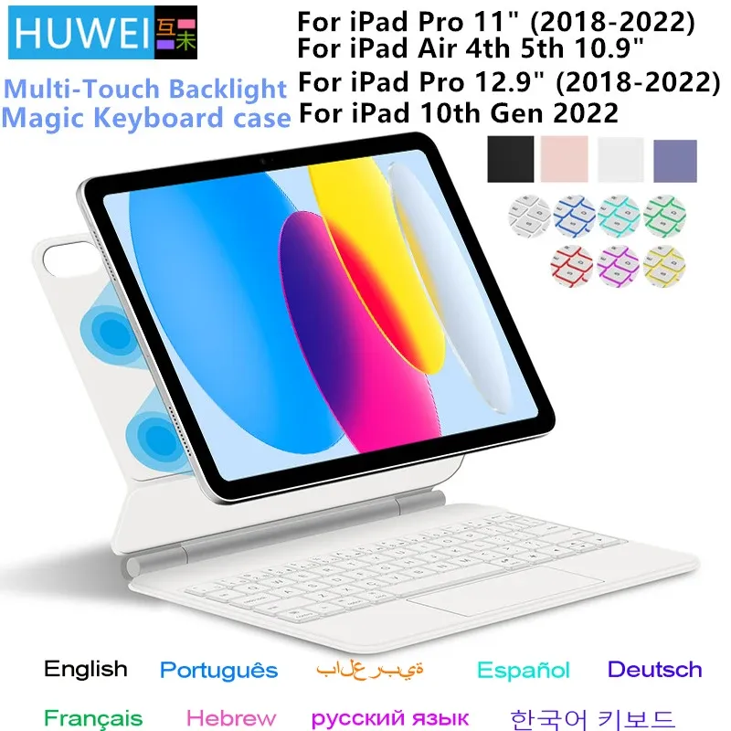 Magische Tastatur für iPad Pro 11 12.9 Air 4 Air 5 für iPad 10. Generation Pro 12.9 6. 5. 4. 3. Generation Smart Cover Magnetische Hülle