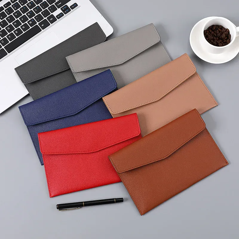 MoeTron Leder Dokumententasche A5 Umschlag Dokumentenhalter Qualität PU Leder A6 Dokumententasche Femme Dokument Organizer Aktentasche
