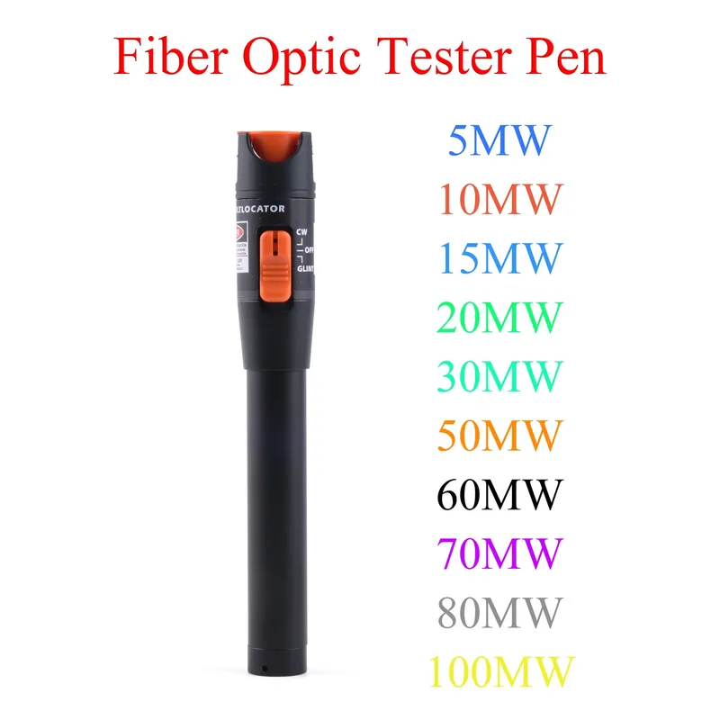 1PCS Fiber Optic Tester Werkzeug 5MW/10MW/15MW/20MW/30MW/50MW/60MW FTTH Optic Laser Stift SC/FC/ST Einstellbare Rot Licht Power Meter