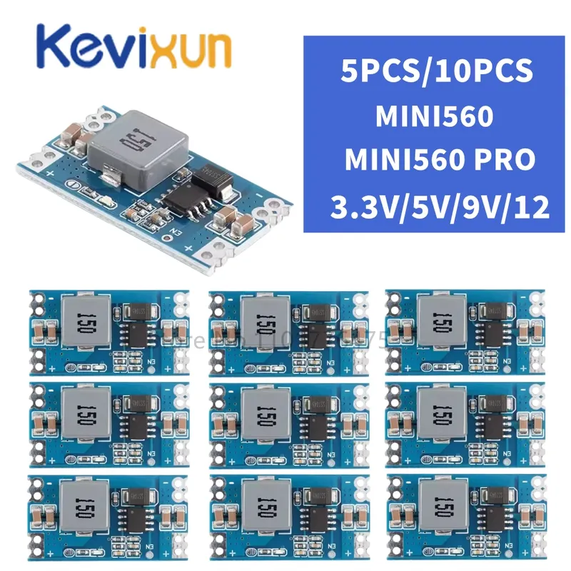 5/10 Stück Mini560 5A DC-DC Mini560 PRO Step-Down stabilisiertes Spannungsversorgungsmodul 6-30V bis 3,3V 5V 9V 12V