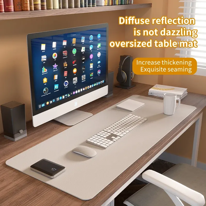 Home Office Großes Mauspad Gamer Wasserdichte PU-Schreibtischmatte Computer Mousepad Tastaturpad Tischabdeckung Gaming-Mauspad