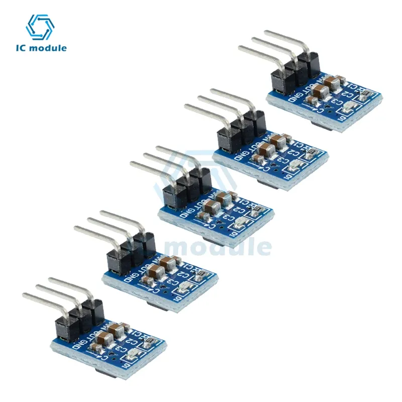 5 Stück 3 Pins AMS1117 DC4,5V-7V auf 3,3V DC6V-12V auf 5V Spannungsregler nach unten DC-DC Step Down Netzteil Buck Modul 800mA
