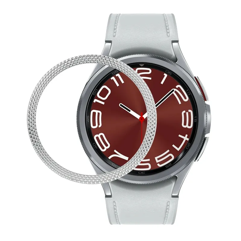 Metalllünette für Samsung Galaxy Watch7 6 5 4 Classic 43 mm 47 mm 42 mm 46 mm 40 mm 44 mm Abdeckring Stoßstange selbstklebendes Gehäuse Watch3 41/45 mm