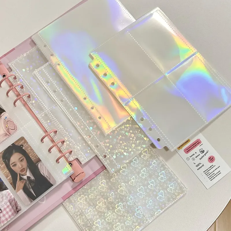 10 stücke A5 Kpop Binder Photocard Halter Lose-blatt Sammeln Buch Foto Karten Album Lagerung Buch Multi-Taschen foto Karte Binder