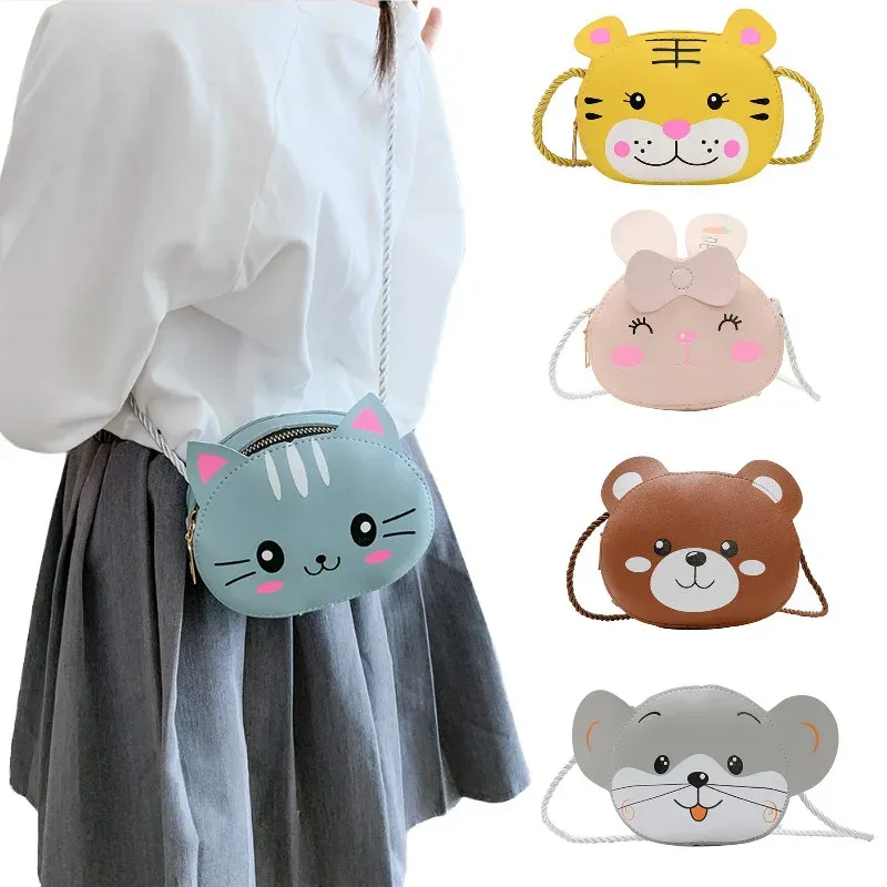 Mini-Umhängetasche für Kinder, niedliche Cartoon-Katze, Baby-Mädchen, Umhängetaschen, Jungen, Kinder, kleine Geldbörse, Handtaschen, Geldbörse