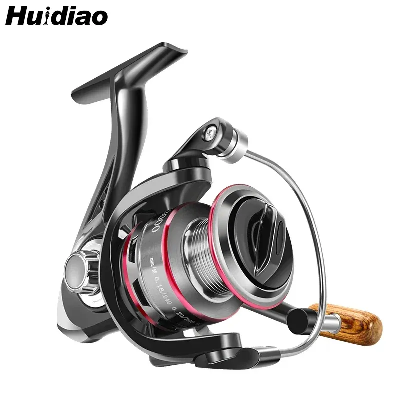 Huidiao Lure Spinnrolle, Serie 1000–7000, 5,2:1 Übersetzungsverhältnis, robuste Angelrolle, Metallspule/Griff für Fernguss
