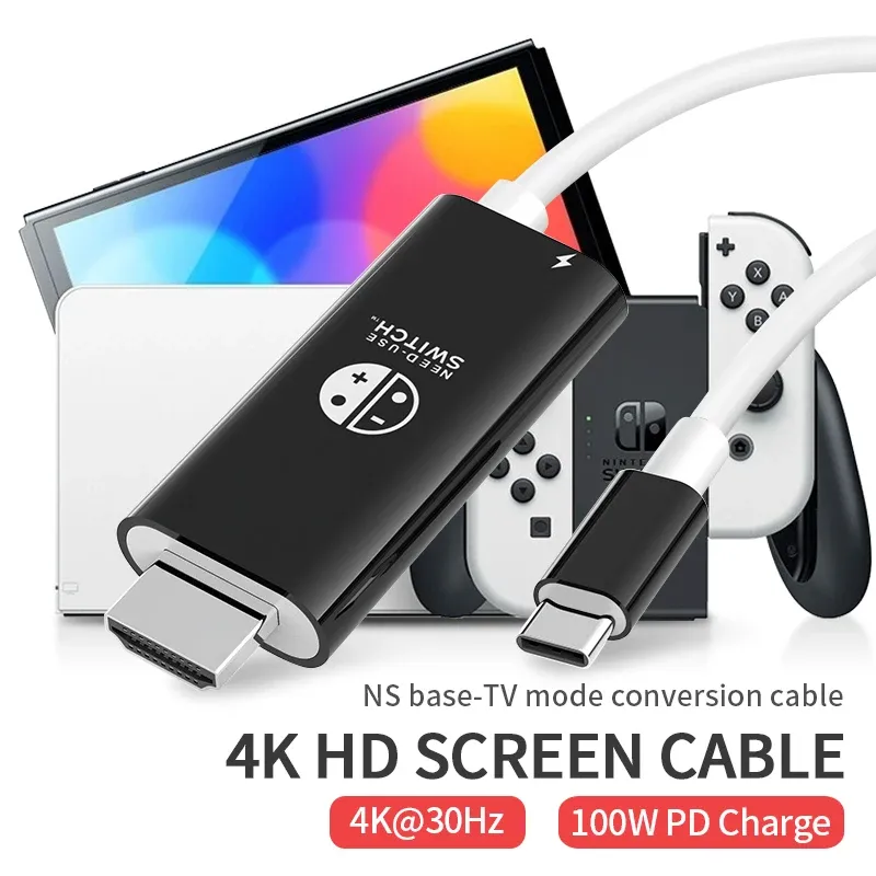 TYP C auf HDMI 4K Kabel USB C HDTV Adapter für TV Konverter für iPhone Switch Steam Deck MacBook iPad Samsung Xiaomi Laptop