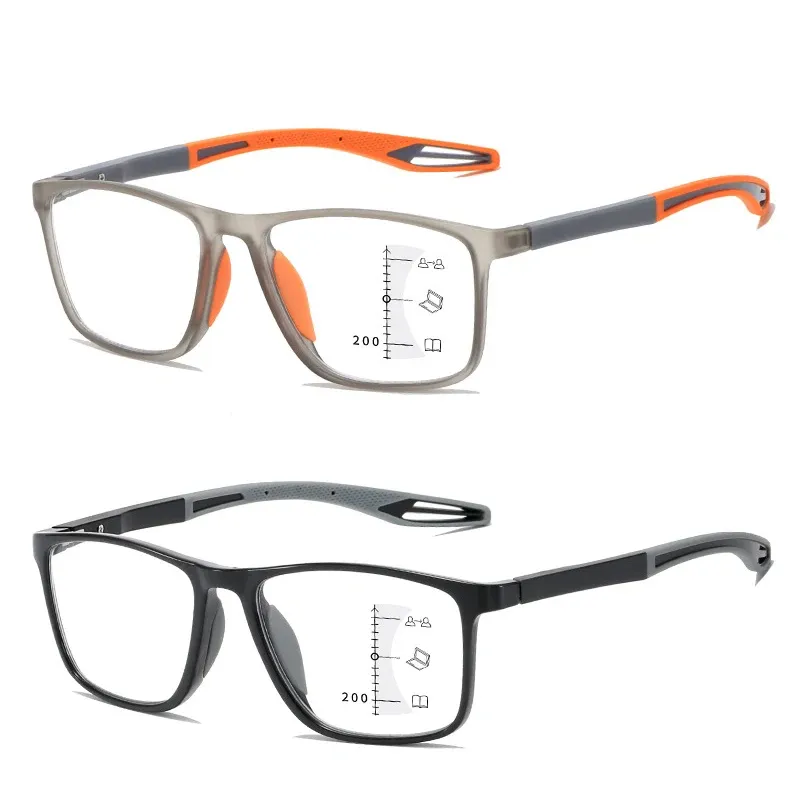 Weiche Multifokale Progressive Lesebrille Anti Blau Licht Multifokale Ältere Brillen Männer Frauen Große Rahmen Brillen