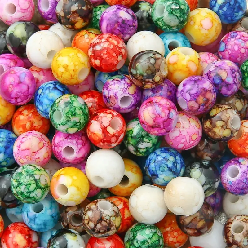 100 Stück Kristallblumen, kreisförmige Acrylperlen, DIY-Armband, Halskette, Ohrringe, Armband, Zubehör, Materialien