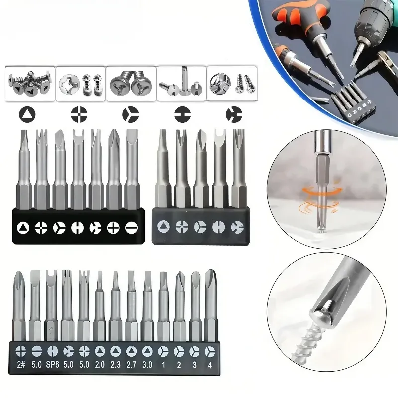 13/7/5 Stück 50 mm Spezial-Schraubendreher-Bit-Set, Y-Typ, Dreieck, Kreuz, 3-Punkt-Schraubendreher, Werkzeugzubehör