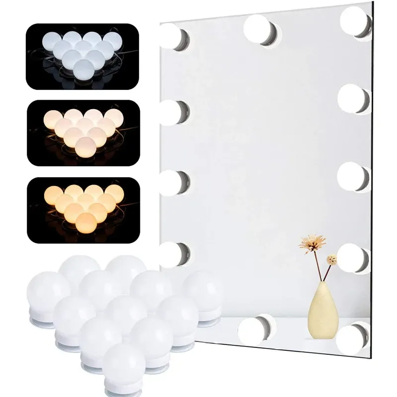 Make-up Spiegel LED Glühbirnen Eitelkeit Lichter USB 12V Badezimmer Schminktisch Beleuchtung Dimmbare LED Eitelkeit Licht Für Spiegel licht