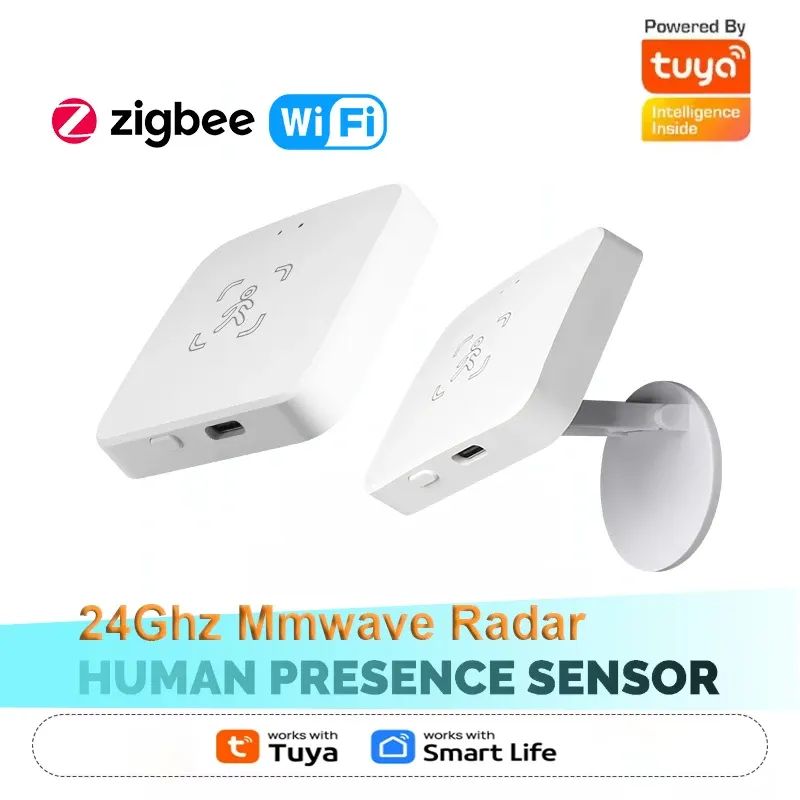 Tuya Zigbee/WiFi Smart Human Presence Sensor 24Ghz MmWave Radarerkennung Helligkeits-/Entfernungserkennung Unterstützung Home Assistant