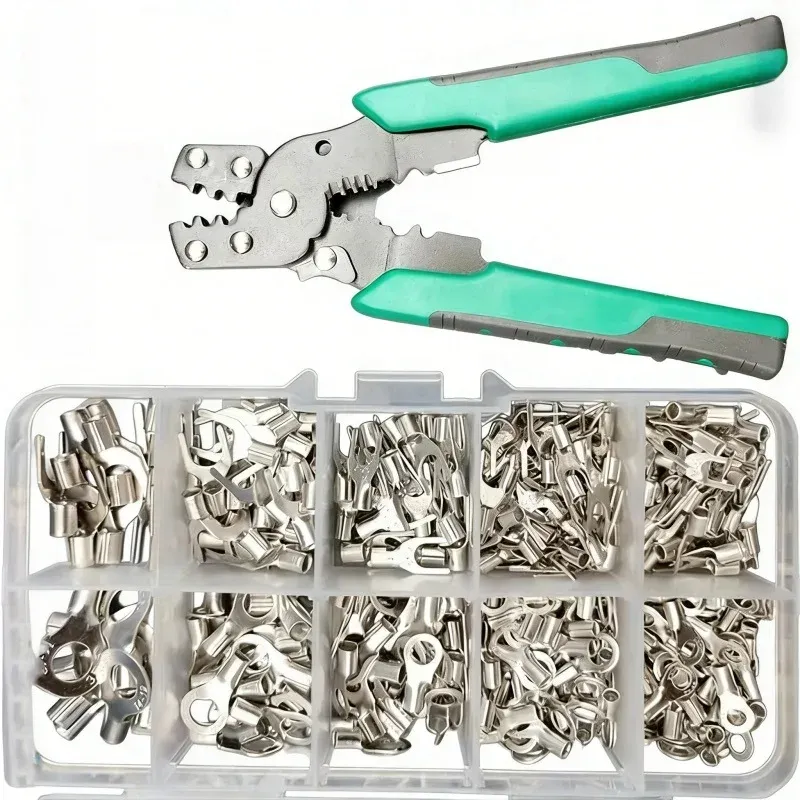 320-teiliges 4-in-1 Multifunktionszangen-Set, Kupfer-Crimpklemmen, OT/UT Messing Verzinnte Kaltgepresste Blankklemmen