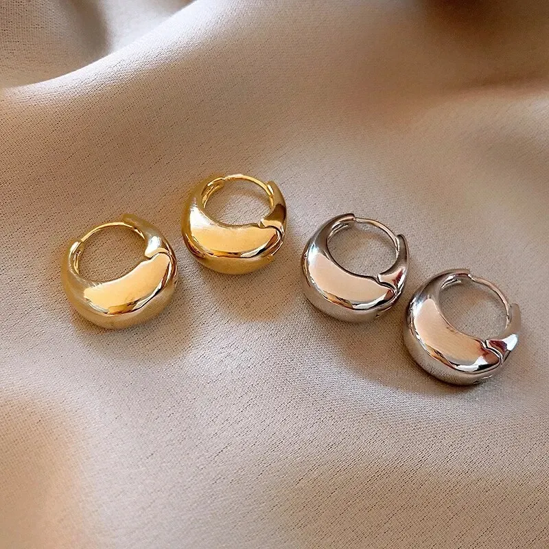 Punk Oval Creolen Metallic Geometrische Ohr Schnalle Minimalistischen Stil U-förmigen Ohr Schnalle Täglichen Leben Ohrring Zubehör