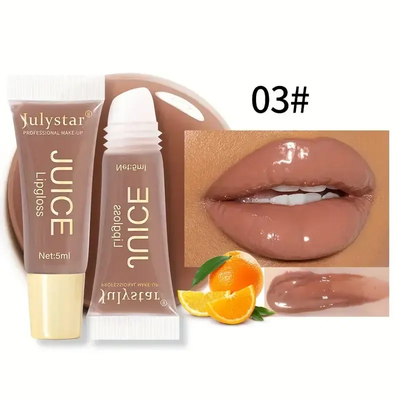 Wässrige kristall klare Gelee Lippen öl Lippen balsam feuchtigkeit spendende und glättende Lippen Linien Gelee Schmoll mund Lip gloss Glas Lippen frucht Duft