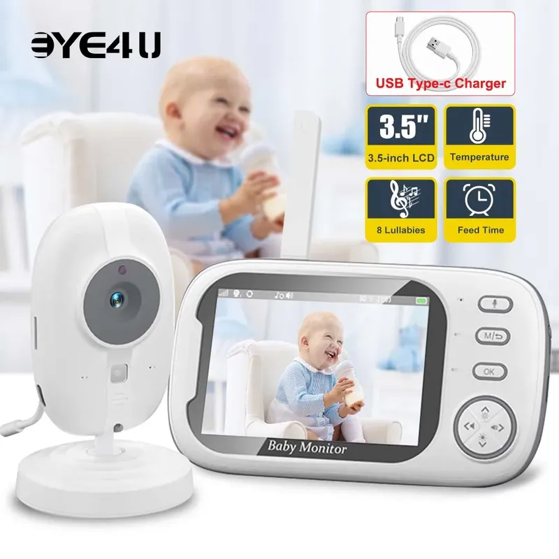Neue 3.5 ''Video Baby phone Nachtsicht-Sicherheits kamera 2,4g Mutter Kind 2-Wege-Audio-Talk-Video-Überwachungskamera mit Temperatur