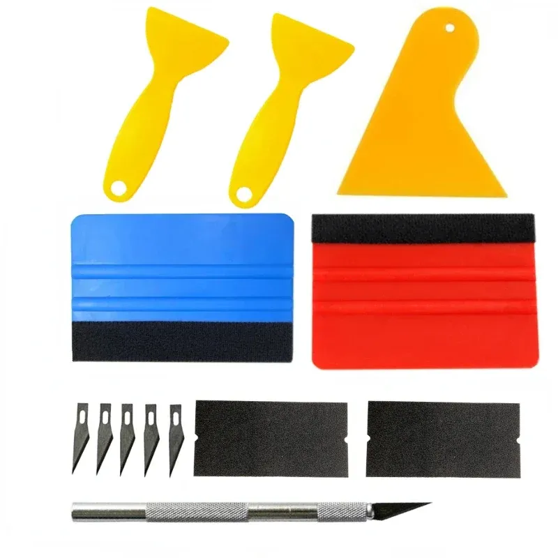 5/13Pcs Auto Werkzeuge Wrap Film Aufkleber Verpackung Werkzeug Fahrzeug Vinyl Wrap Fenster Tönung Film Tool Kit Cutter hilfe Werkzeug Fenster Tönung