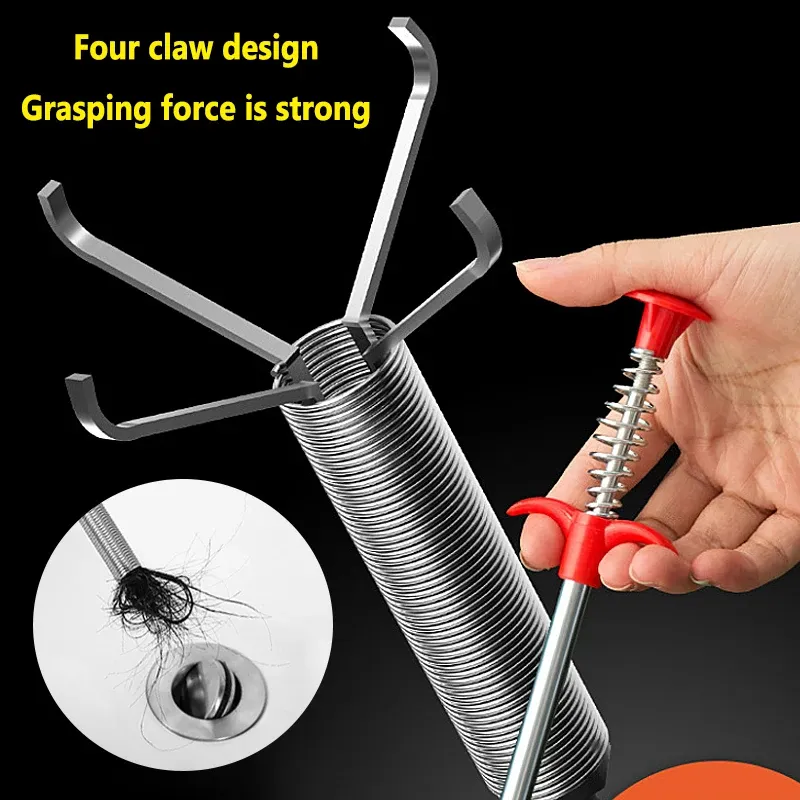 60 cm Federrohr-Baggerwerkzeuge, Abflussschlange, Abflussreiniger-Sticks, Verstopfungsentferner, Reinigung, Haushalt für die Küche, Biegefäßwerkzeug