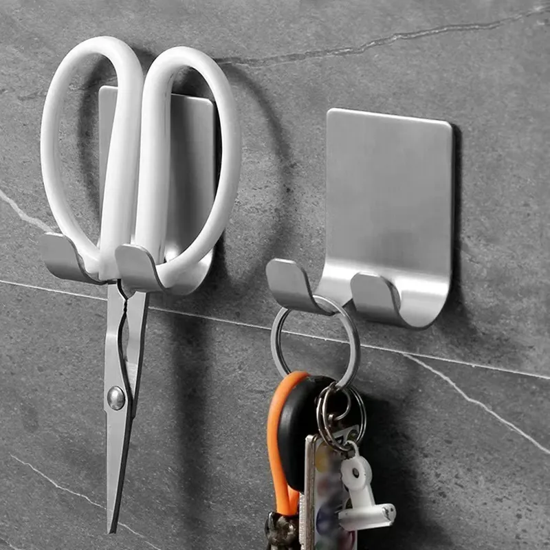 Badezimmer-Haken-Organizer, stanzfreier Rasiererhalter, Aufbewahrungshaken, Platzständer, Regal aus Aluminium, Mehrzweckzubehör