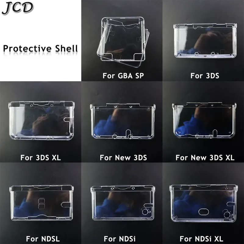 JCD Kunststoff Klar Kristall Schutzhülle Hard Shell Haut Fall Abdeckung Für GBA SP NDSL DSI NDSi XL 3DS XL Neue 3DS XL LL Konsole