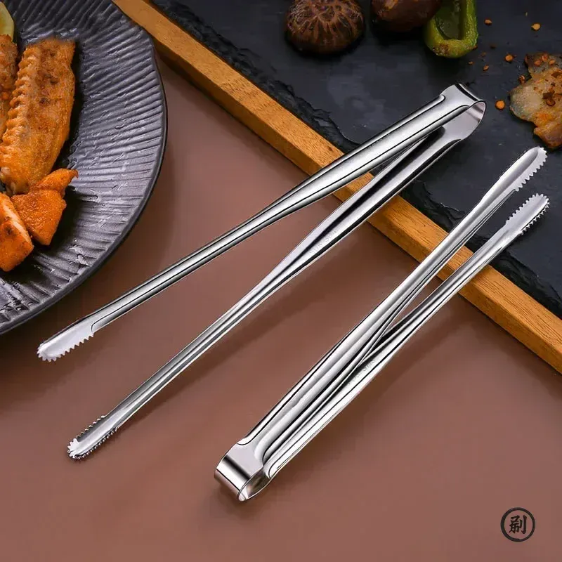 Super Grip Rutschfeste Küchenzange - Breitspitzen-Design aus Edelstahl für Müheloses Kochen, Grillen & Servieren