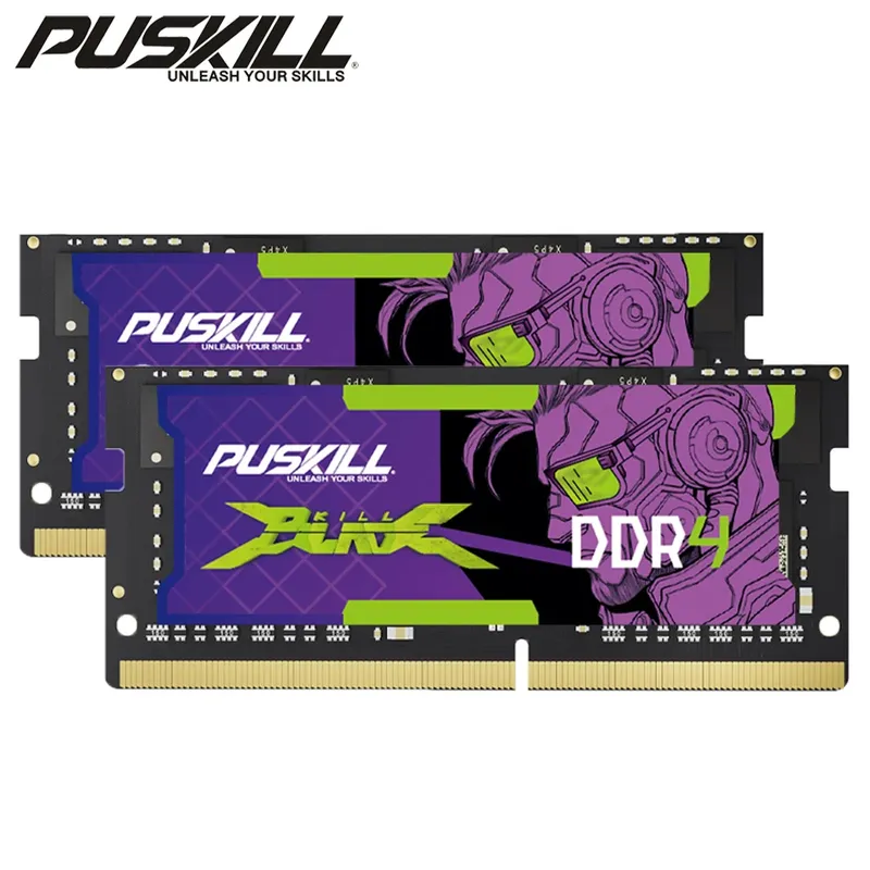 PUSKILL DDR4 Killblade Notebook Gamer Memoria Ram 32GB 2x16GB 2x8GB 260-pin 3200MHz 2666MHz 1,2V Sodimm für Laptop Speicher