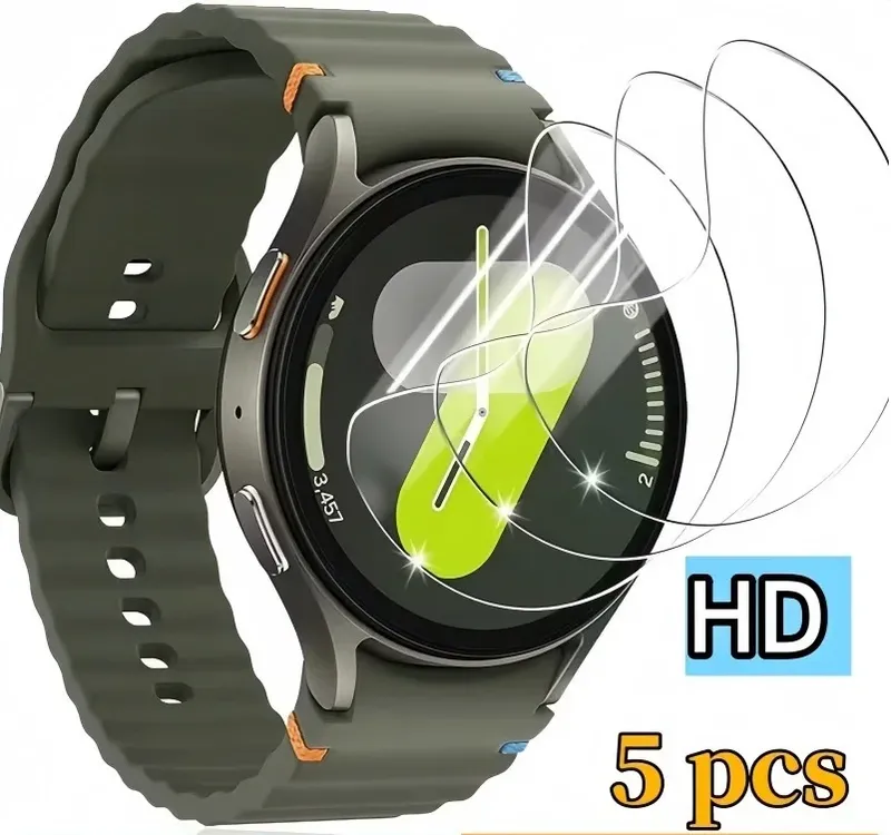 5 Stück Hydrogel-Schutzfolie für Samsung Galaxy Watch 3 4 5 6 40 mm 41 mm 42 mm 44 mm 45 mm 46 mm