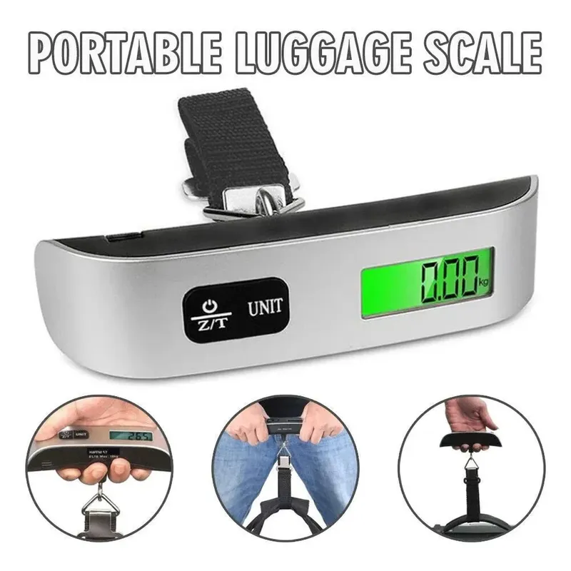 Gepäckwaage, 110 lb, 50 kg, digitale tragbare hängende Gepäckwaage für Reisekoffer, Gewichtswaage