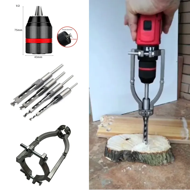 Quadratische Loch Bohrer Holzbearbeitung Bohrer Werkzeuge Auger Stemmen Meißel Bohrer Set DIY Möbel Platz Holzbearbeitung Bohrer