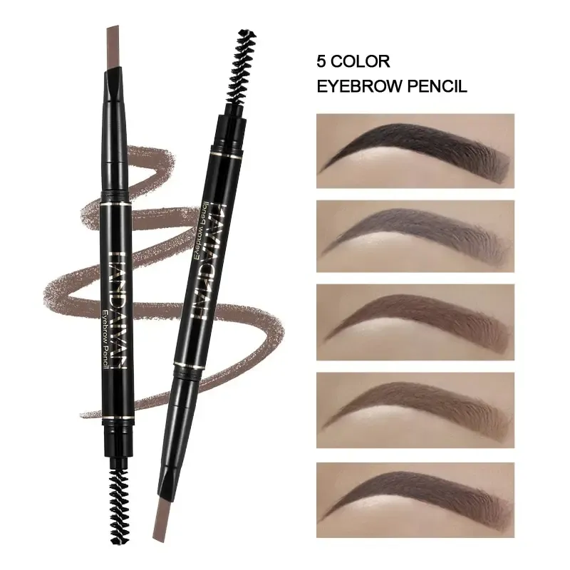 Handa iyan Augenbrauen stift automatisch rotierender Doppelkopf langlebiges natürliches wasserdichtes 5-Farben-Dreieck-Augenbrauenstift Make-up